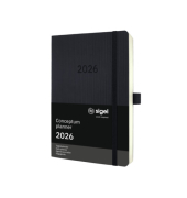 Buchkalender C2620, Conceptum, schwarz, 1 Tag / 1 Seite, 13,5x21cm (A5), 2026