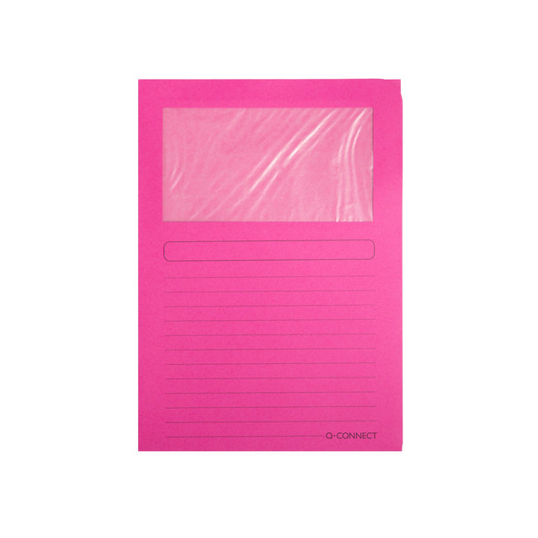 50 Stück Q-connect Umlaufmappe Q-CONNECT KF15245 pink Papier 120g 5705831152458 Q-connect