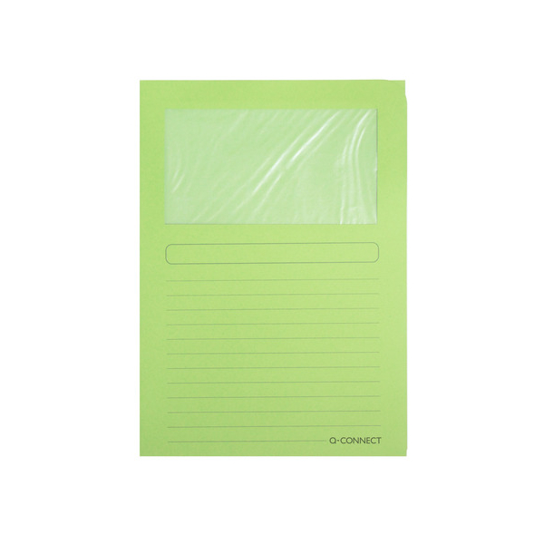 50 Stück Q-connect Umlaufmappe Q-CONNECT KF15247 grün Papier 120g 5705831152472 Q-connect