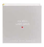 Fotobuch aus klein wird groß sandgrau
