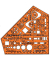 Kunststoff-Schablone Elektro 8191 orange-transparent