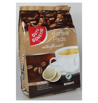 Kaffeepads entkoffeiniert 40St