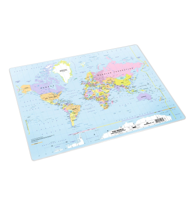 Schreibunterlage 723119 transparent Weltkarte 50x38cm (BxH) Schreibunterlage 723119 transparent Weltkarte 50x38cm (BxH)