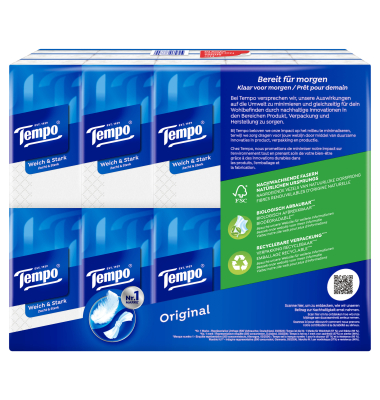 Taschent&uuml;cher 830339, Original, 4-lagig, 21x21cm