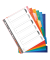 Register Exacompta 2206E, blanko, A4, aus Karton, 6 Blatt, farbig