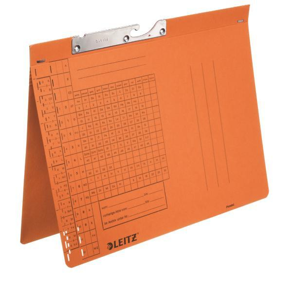 Leitz Pendelhefter 2093-00-25, A4 orange Recyclingkarton 320g 4002432304417 Leitz