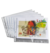 Prospekth&uuml;llen 4724 47240003, A4 quer transluzent genarbt, oben offen