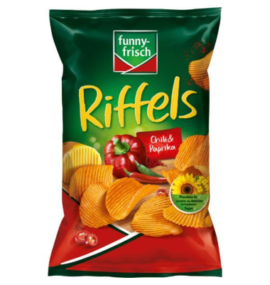 Chips Riffels Chili+Paprika, 150gr Chips Riffels Chili+Paprika, 150gr