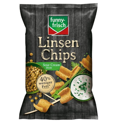 Linsen Chips Sour Cream Style, 90gr Linsen Chips Sour Cream Style, 90gr