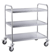 Servierwagen 7004003, Edelstahl, 3 Böden, silber