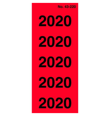 Jahressignal Avery Zweckform 43-2020, Jahr: 2020, rot
