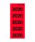 Jahressignal Avery Zweckform 43-2020, Jahr: 2020, rot