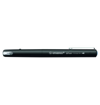 Fineliner dr!ver, 1088/41, schwarz (Schreibfarbe: blau), 0,4mm