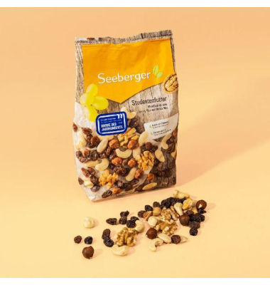 Studentenfutter Nuss-Frucht-Mischung, reich an Vitamin E, vegan, 1 kg