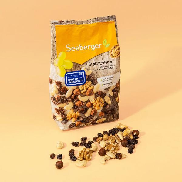SEEBERGER Studentenfutter Nuss-Frucht-Mischung, reich an Vitamin E, vegan, 1 kg 4008258154069 SEEBERGER