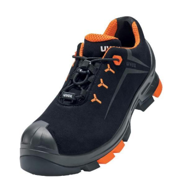 Sicherheitshalbschuhe, S3L, SRC, ESD, Unisex, schwarz/orange, Größe 49