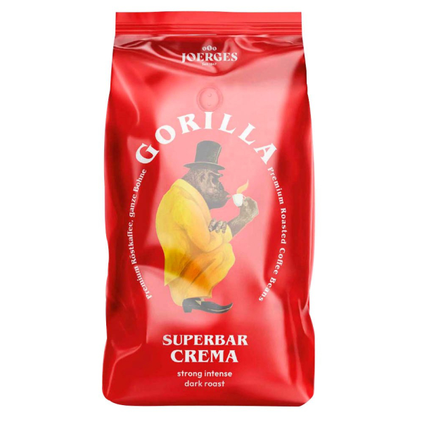 GORILLA Kaffee Espresso Super Bar Crema 296533, 1kg, ganze Bohnen im Beutel 4039398111186 GORILLA