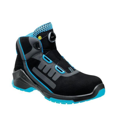 Sicherheitsschuhe Vario Dynamics Pro 1800 BOA SF, S3, SRC, ESD, Unisex, schwarz/hellblau, Weite XXW, Gr&ouml;&szlig;e 44