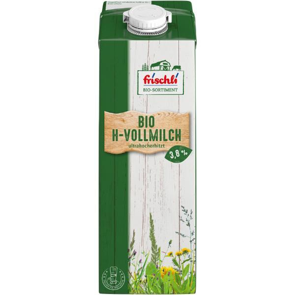 Frischli H-Milch Bio H-Vollmilch 7000, 3,8% Fett, 1 Liter, im Tetrapack 4045500070005 Frischli
