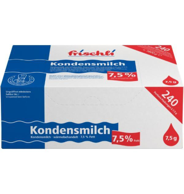 Kondensmilch, 7,5% Fett, wärmebehandelt, 7,5g