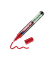 Lackmarker EcoLine, 4-50-002, Stift, rot, 2-3mm Rundspitze