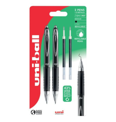 Kugelschreiber - Uni-ball - nachfüllbar - Strichstärke: 0,4mm - 2 Stück
