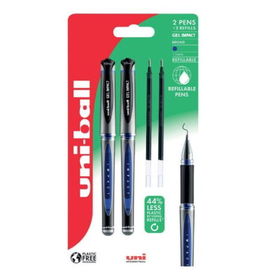 Kugelschreiber - Uni-ball - nachfüllbar - Strichstärke: 6mm - 2 Stück