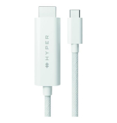 Adapter von USB-C auf HDMI-Kabel, 4K, weiß