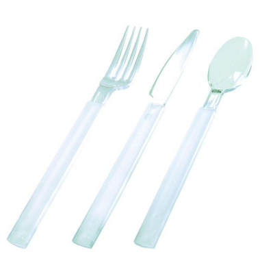 Mehrweg-Besteckset, transparent