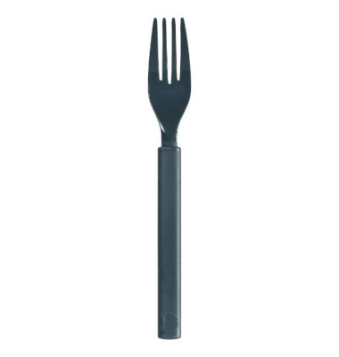 Wiederverwendbare Gabel, PP, 18 cm, dunkelgrau