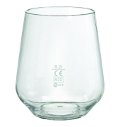 wiederverwendbares elegantes Trinkglas, 30 cl,  Transparent