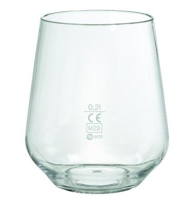 wiederverwendbares elegantes Trinkglas, 30 cl,  Transparent