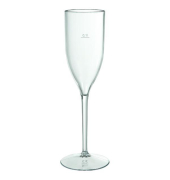 wiederverwendbares Champanger Glas, 13 cl Transparent