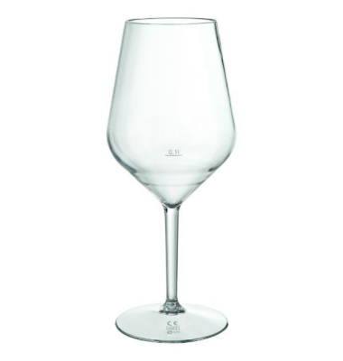wiederverwendbares Weinglas 40 cl,  Transparent