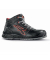 Sicherheitsstiefel, S3S, SRC, ESD, Unisex, schwarz/rot, Größe 48