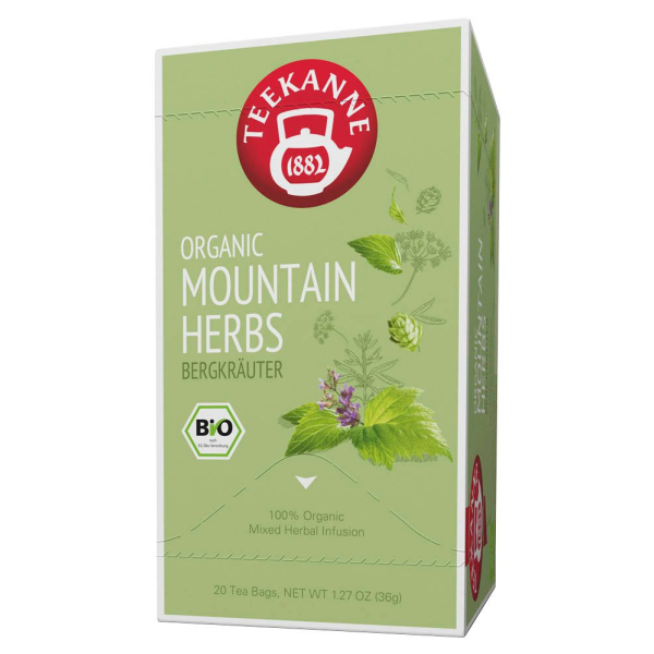 9001475047225 - Teekanne BIO Organic Mountain Herbs Bio Bergkräuter Kräutertee Teebeutel im Kuvert 2 Entnahmefach displaytauglich 36g