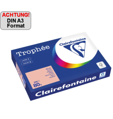 Kopierpapier A3 80g pfirsich 500Bl