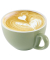 6 APS Cappuccinotasse Snug grün 0,3 l