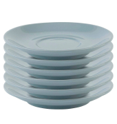 6 APS Untertassen Snug Cappucino blau