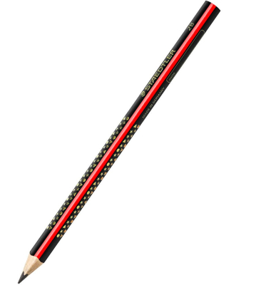Bleistift Noris Jumbo 1285 Schreiblernstift, 1285-0, H&auml;rte 2B, schwarz/rot