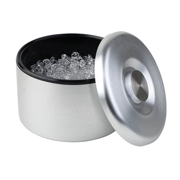 4004133360372 - Eiseimer Eiskübel silberfarben Eiswürfelbehälter Baraccessoires Weinaccessoires Aluminium Ø 27 cm für ca 300 Eiswürfel