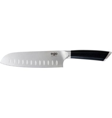 Santokumesser EGO Sandvik, ES18SK silber, schwarz