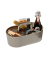 Schreibtisch-Organizer Toolbox Loft hellbraun Kunststoff 4 Fächer 34,0 x 18,7 x 18,8 cm