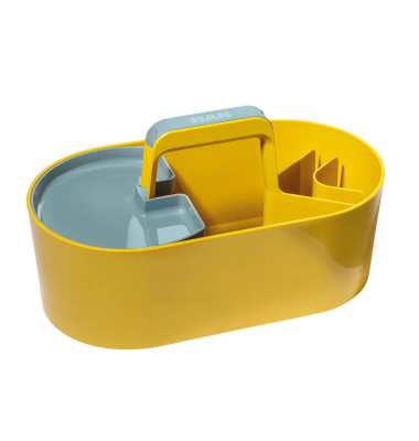 Schreibtisch-Organizer Toolbox Loft gelb Kunststoff 4 Fächer 34,0 x 18,7 x 18,8 cm