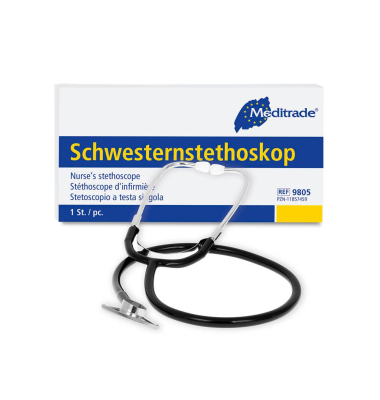 Schwesternstethoskop schwarz, silber