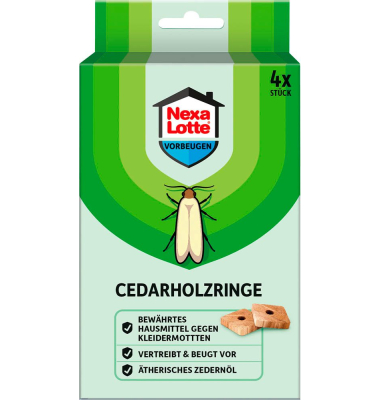 Mottenschutz Cedarholz-Ringe braun