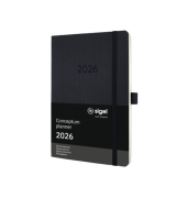 Buchkalender C2622, Conceptum, schwarz, 1 Woche / 2 Seiten, 13,5x21cm (A5), 2027