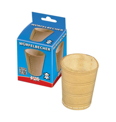 Würfelbecher Leder