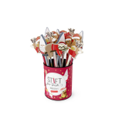 Weihn.Bleistift Happy Christmas sortiert