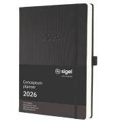 Buchkalender C2604, Conceptum, schwarz, 1 Tag / 1 Seite, 22,5x31,5cm (A4+), 2027
